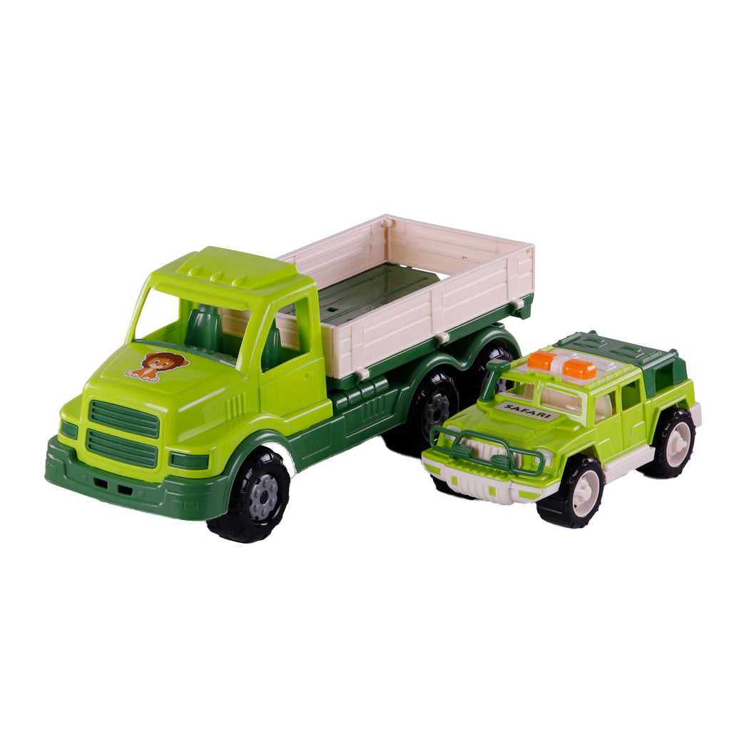 Cavallino XL torpedo truck with survival jeep green, 44.5 cm