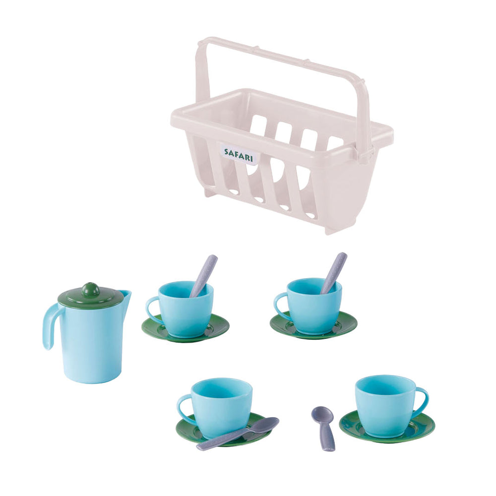 Cavallino tableware in basket blue, 15 pieces.