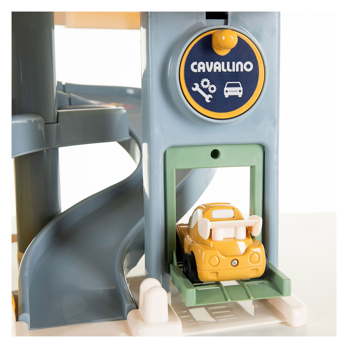 Cavallino luxury garage with cars pastel colors