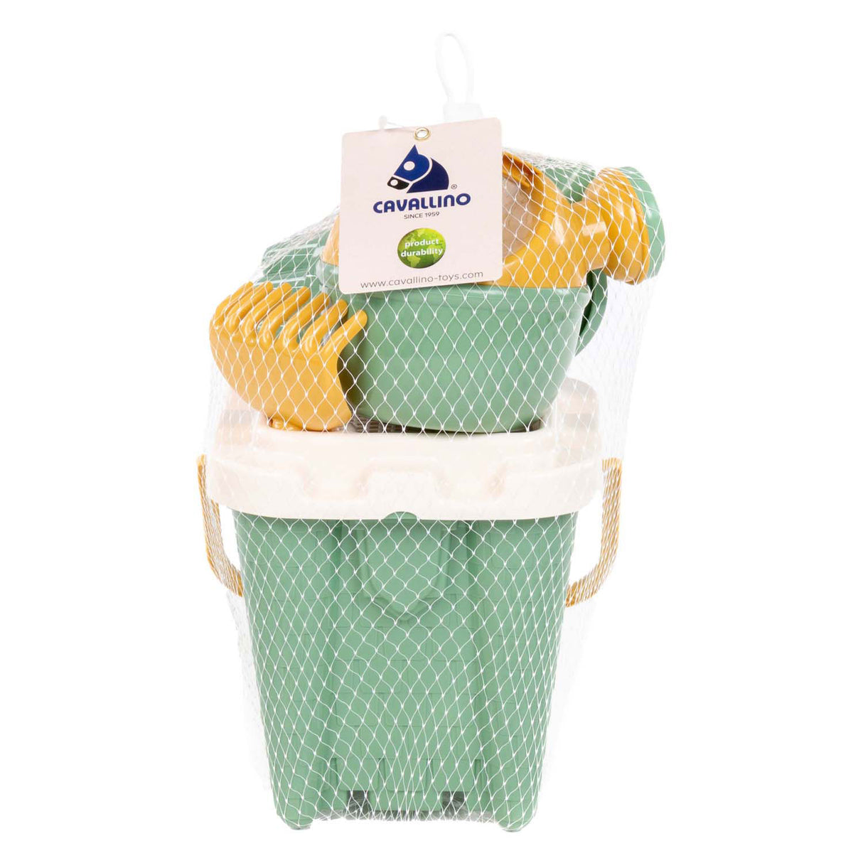Cavallino castle green bucket set, 7 pieces.