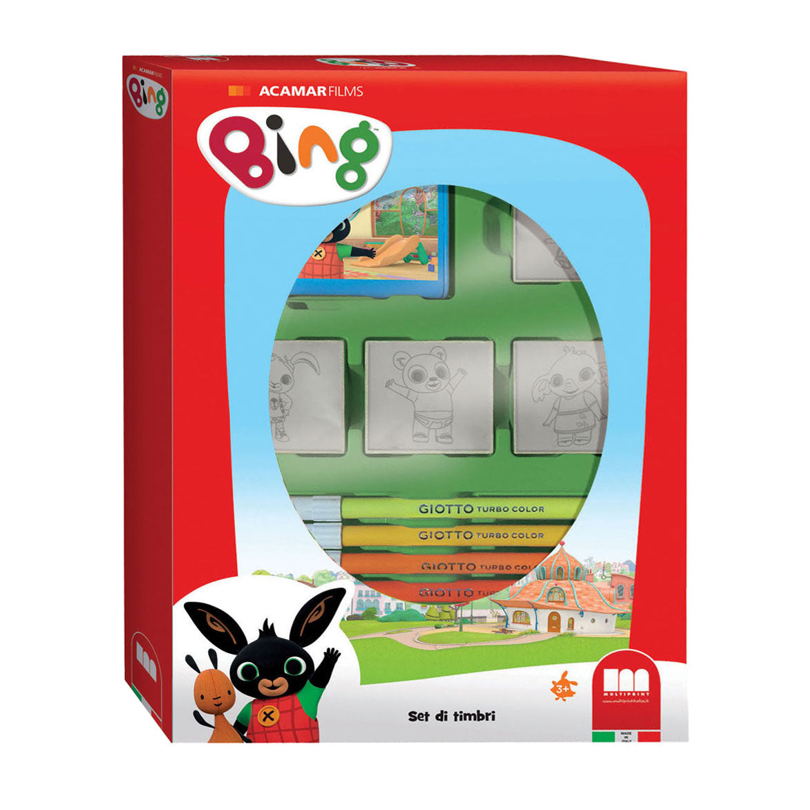 Multiprint Bing Stempel Set mit 4 Briefmarken