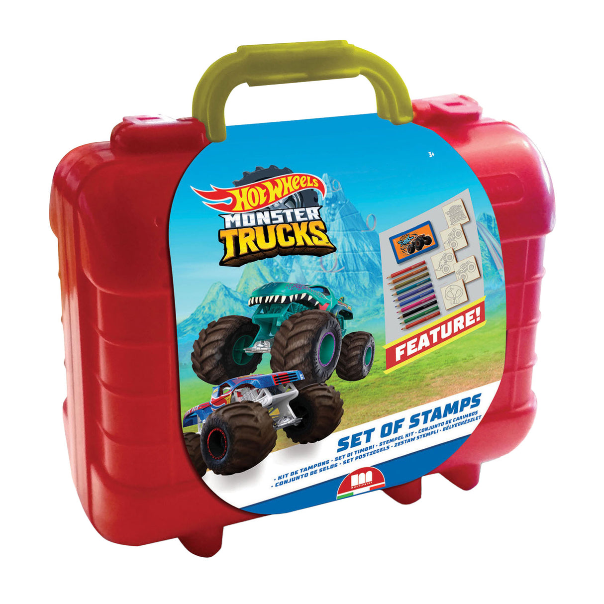 Multiprint Hot Wheels travel stamp and coloring case