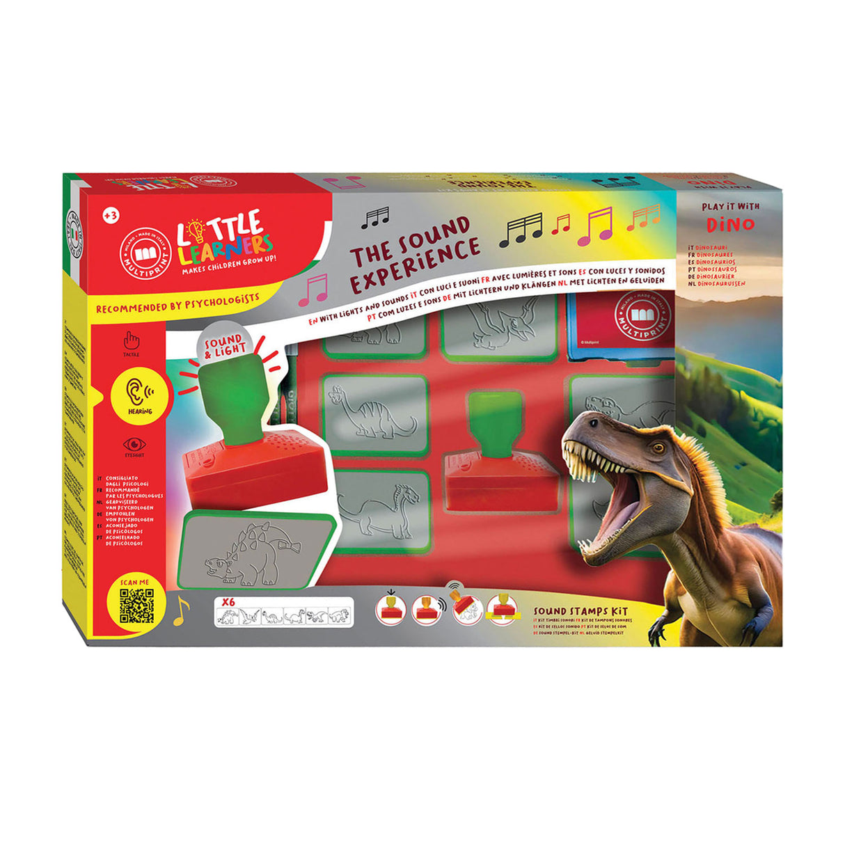 Multiprint dinosaur stamp set with sounds
