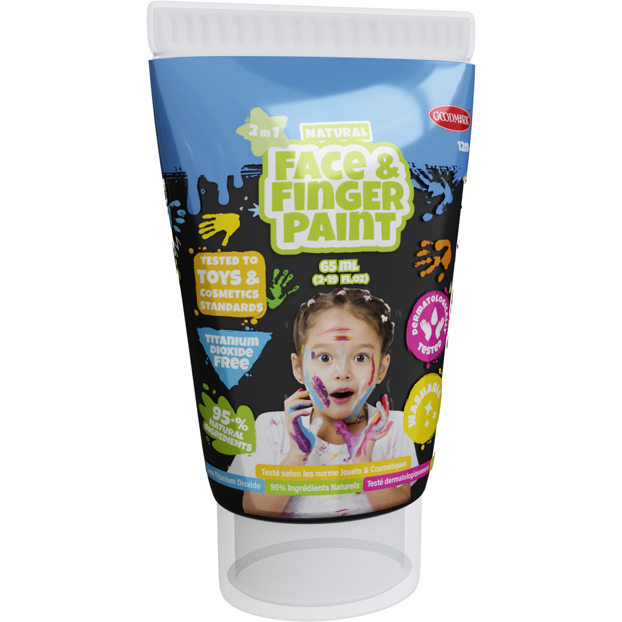 Boti natural face fingerpaint tube - black, 65ml