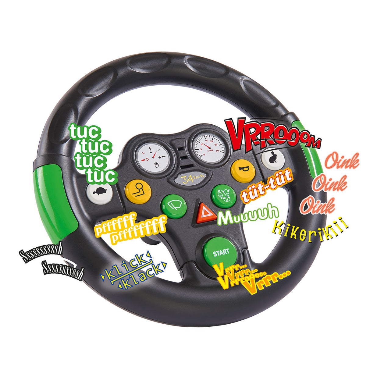 Fuaime tarracóir mór roth stiúrtha