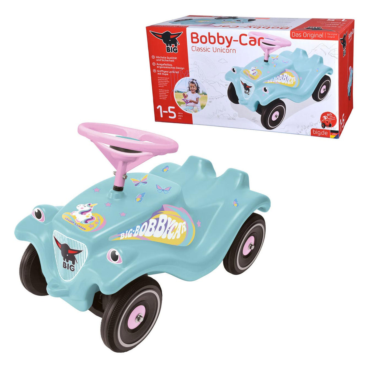 Big Bobby Car Classic Unicorn Walking Car