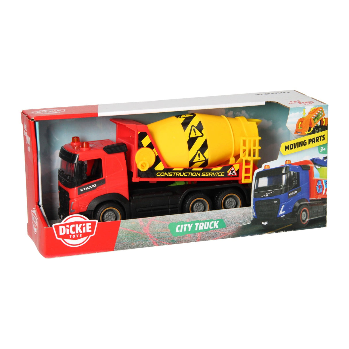 Dickie City Truck Bétonnière Camion Rouge