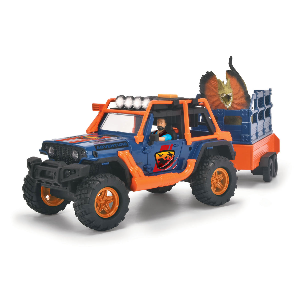 Dickie Dino Jeep с комплект за игра на ремарке