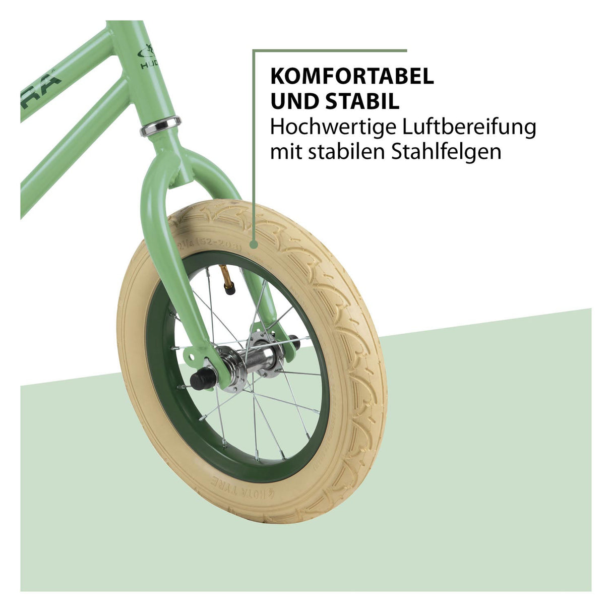 Hudora balansinis dviratis senovinis žalias