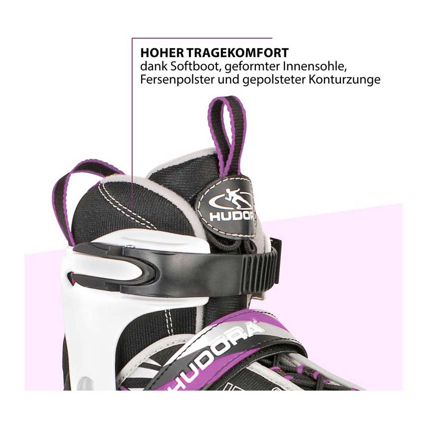 Hudora Skeelers Mia Black Purple, Größe 37-40