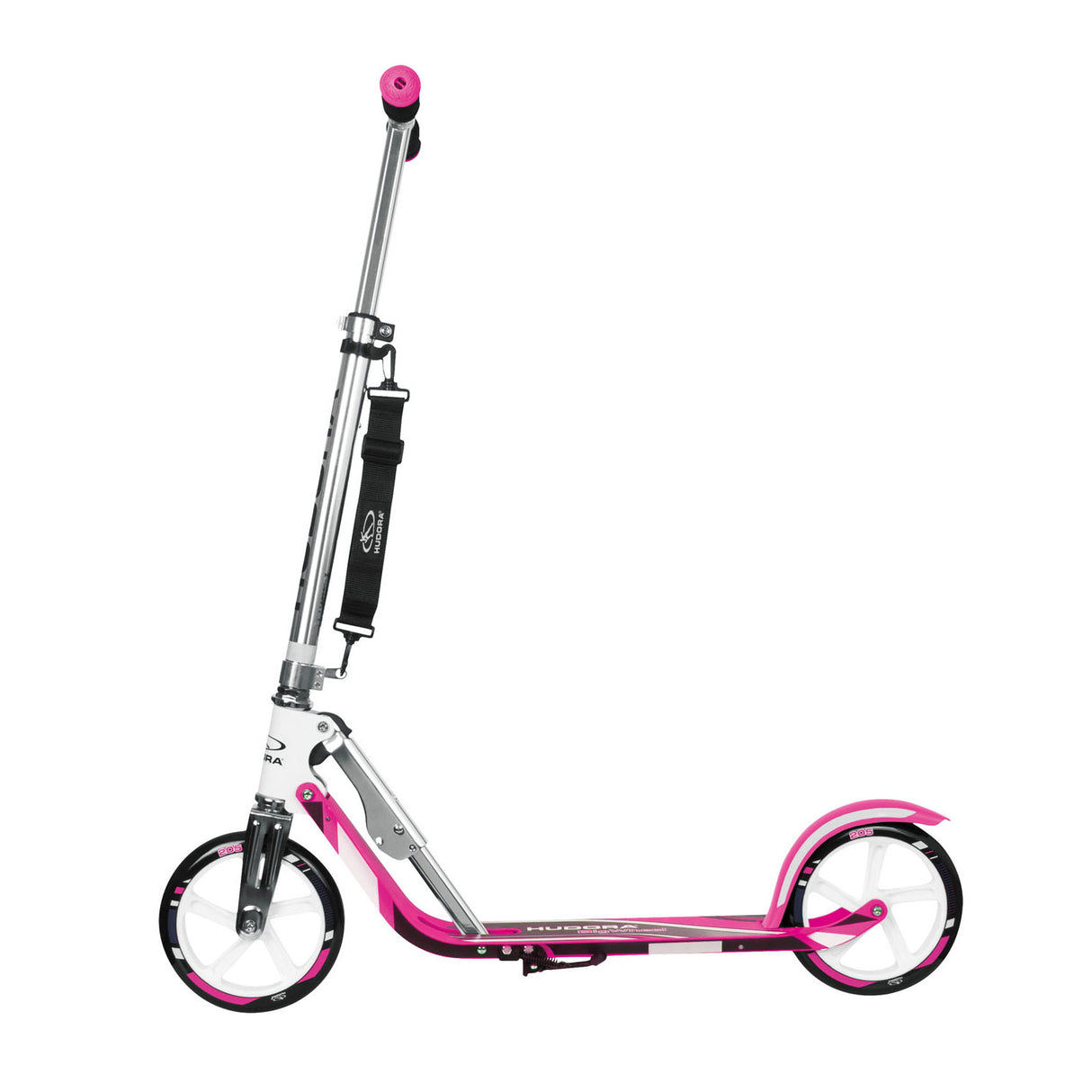 Hudora scooter grande roue step rx205 - blanc rose