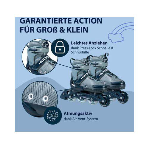 Hudora rollers Leon 2.0 océan, taille 37-41