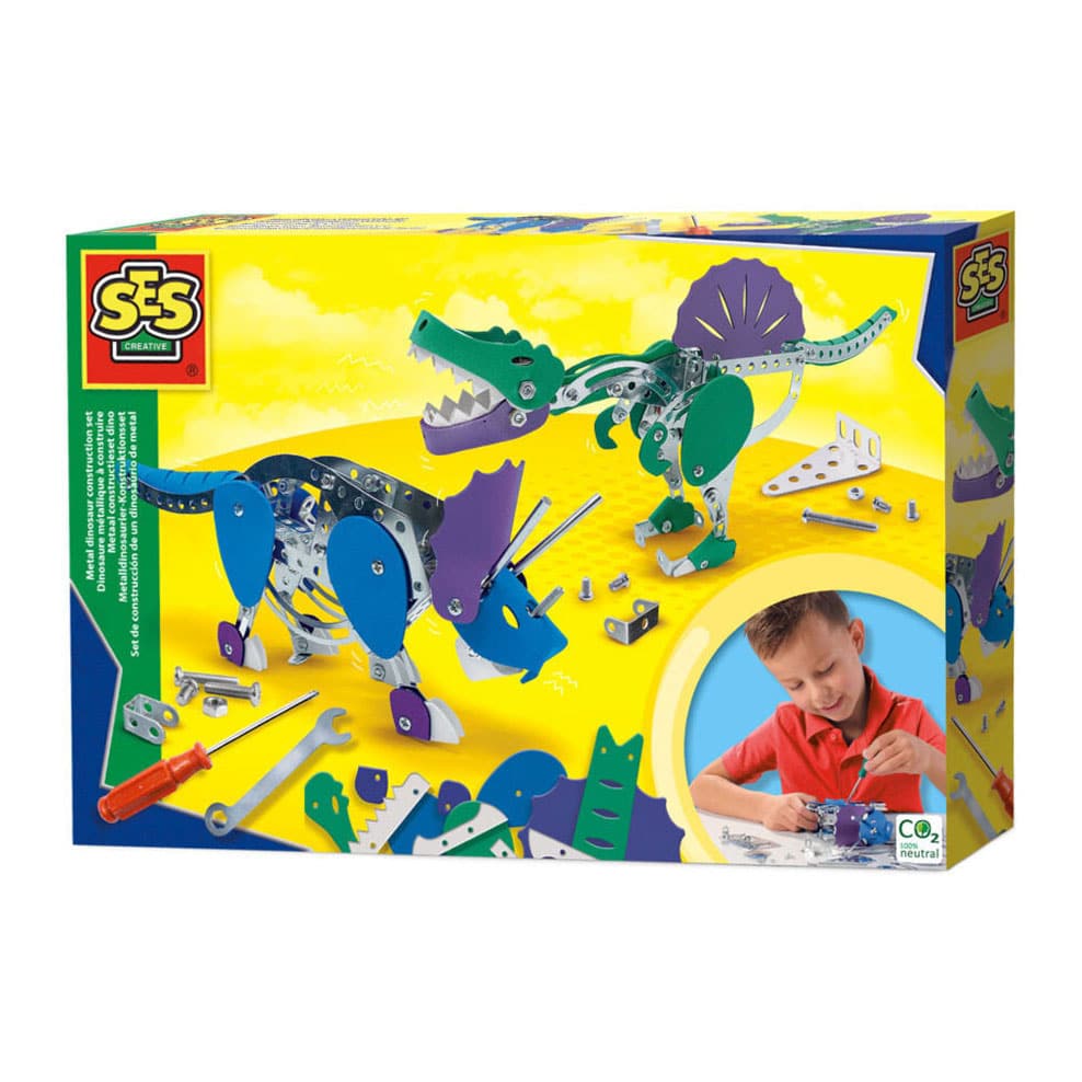 SES Metal Construction Set Dino - Triceratops und Spinosaurus