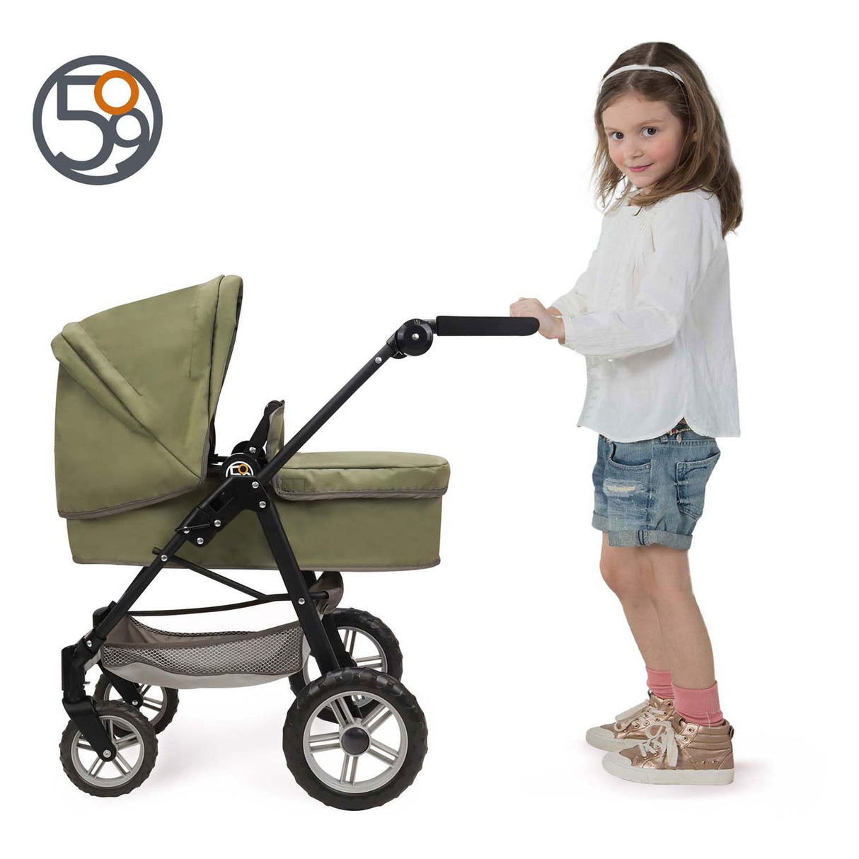 2-in-1 doll's pram