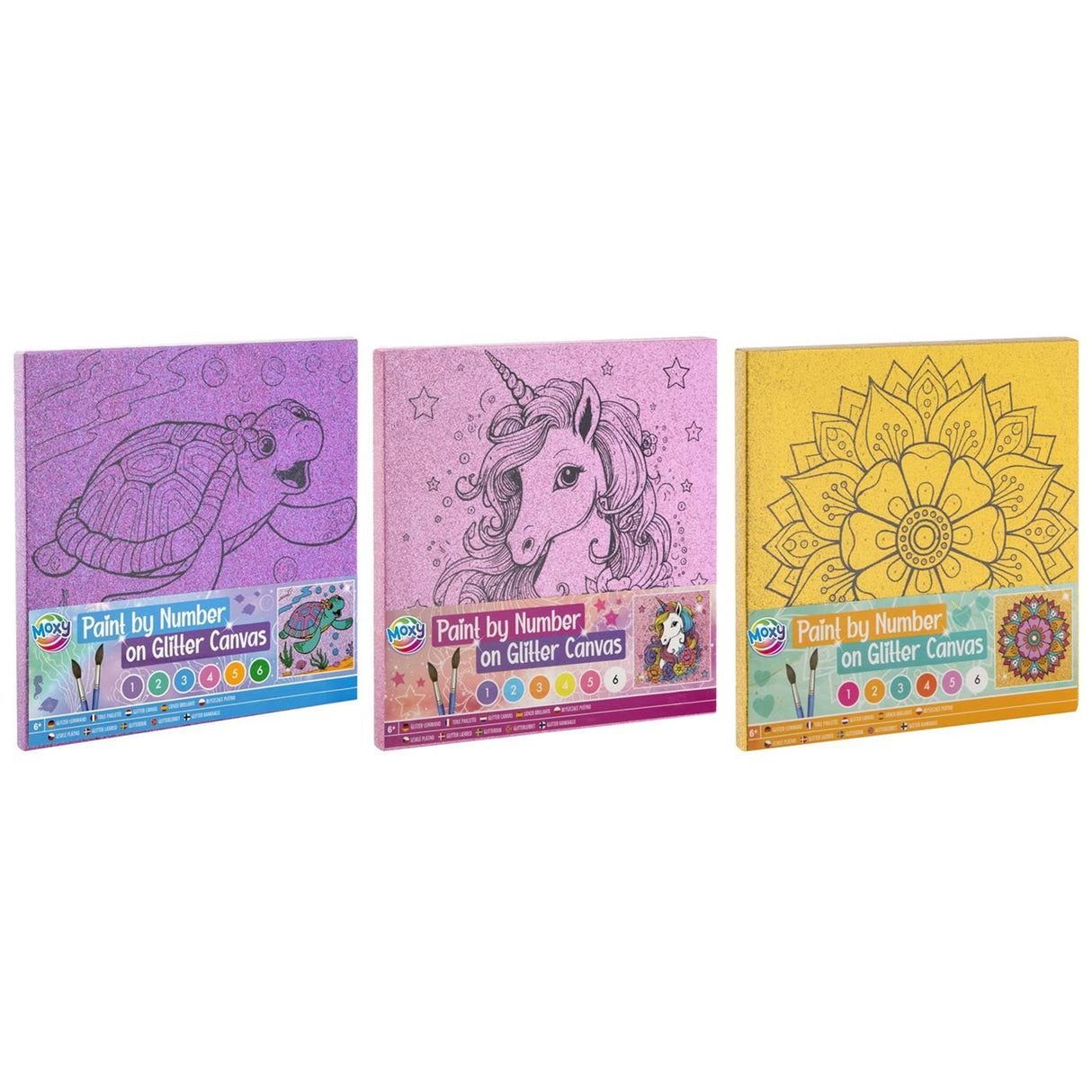 Grafix moxy paint by number glitter