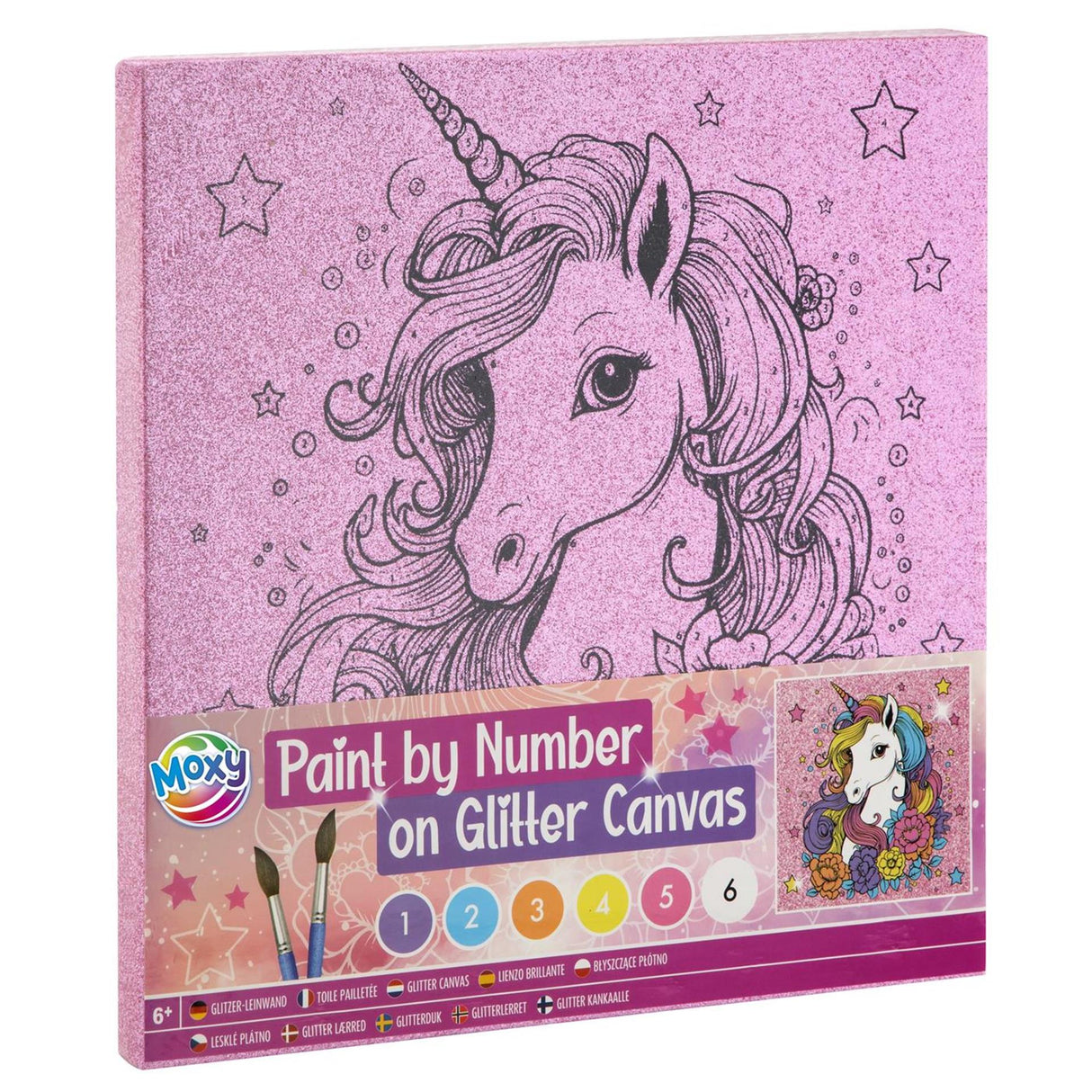 Grafix moxy paint by number glitter