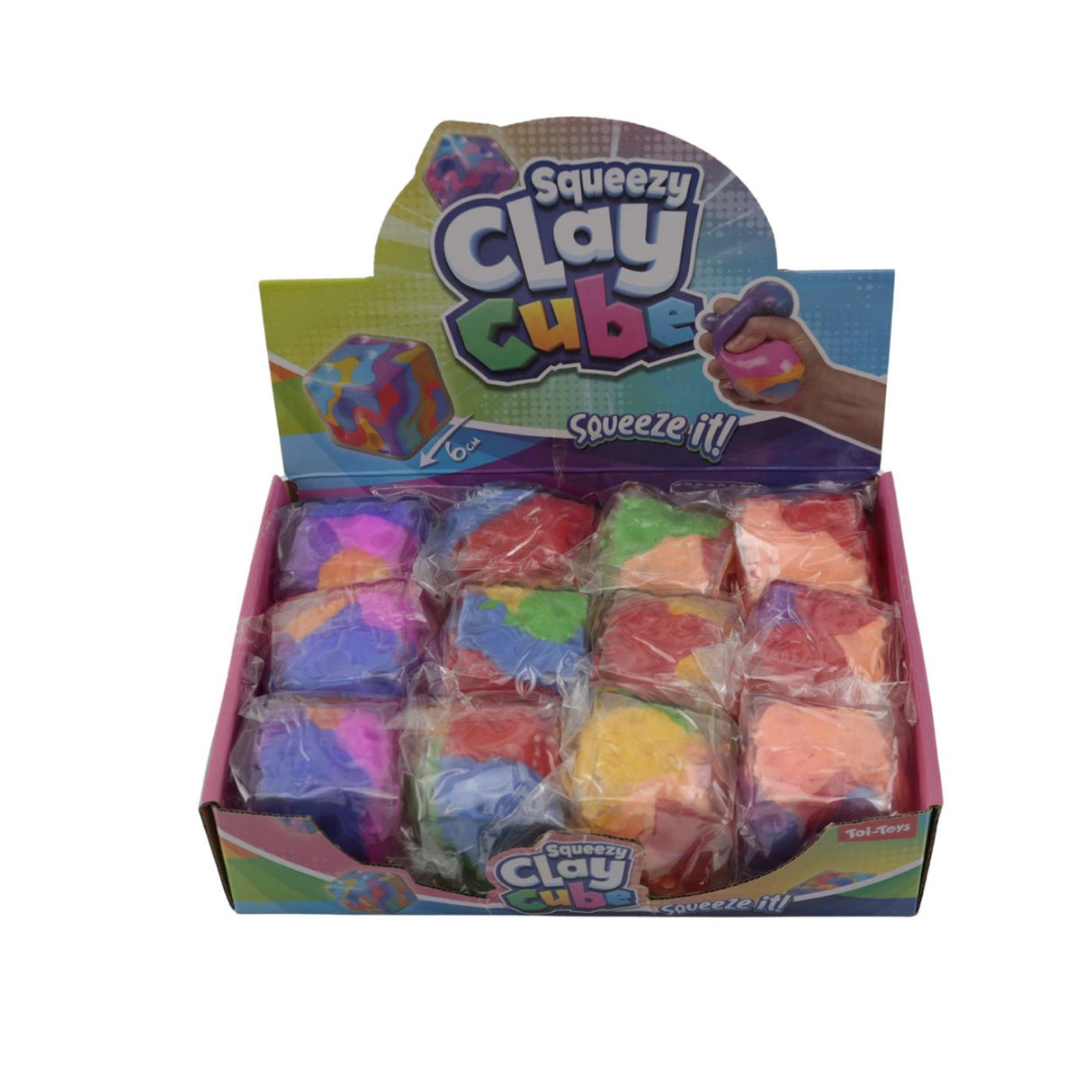 Toi-toys hračky hračky stlačovací kostka naplněná hlínou