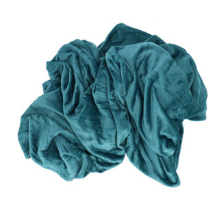 Plaid row 150x200cm petrol polyester 100% recycle