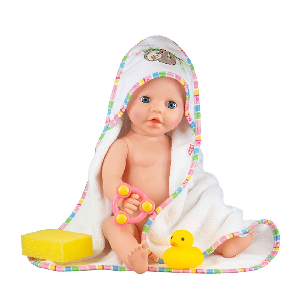 Doll Bath Towel Sloth with Accessories