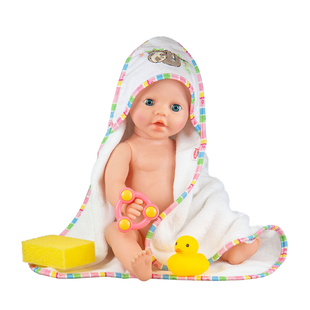 Doll Bath Towel Sloth with Accessories