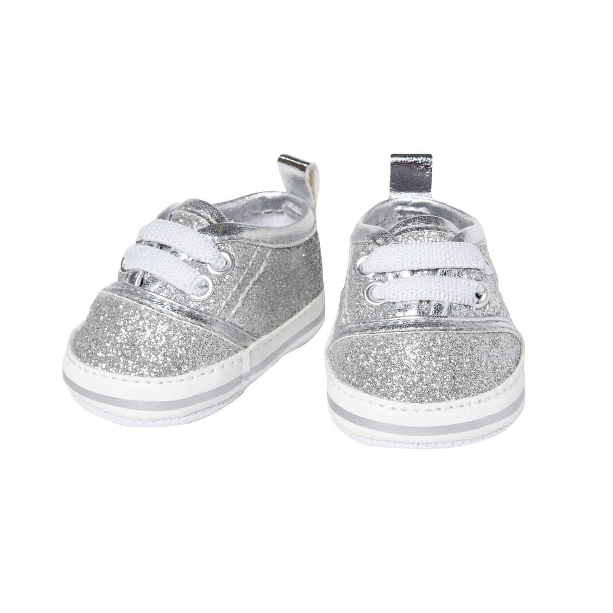 Heless doll sneakers glitter silver, 38-45 cm