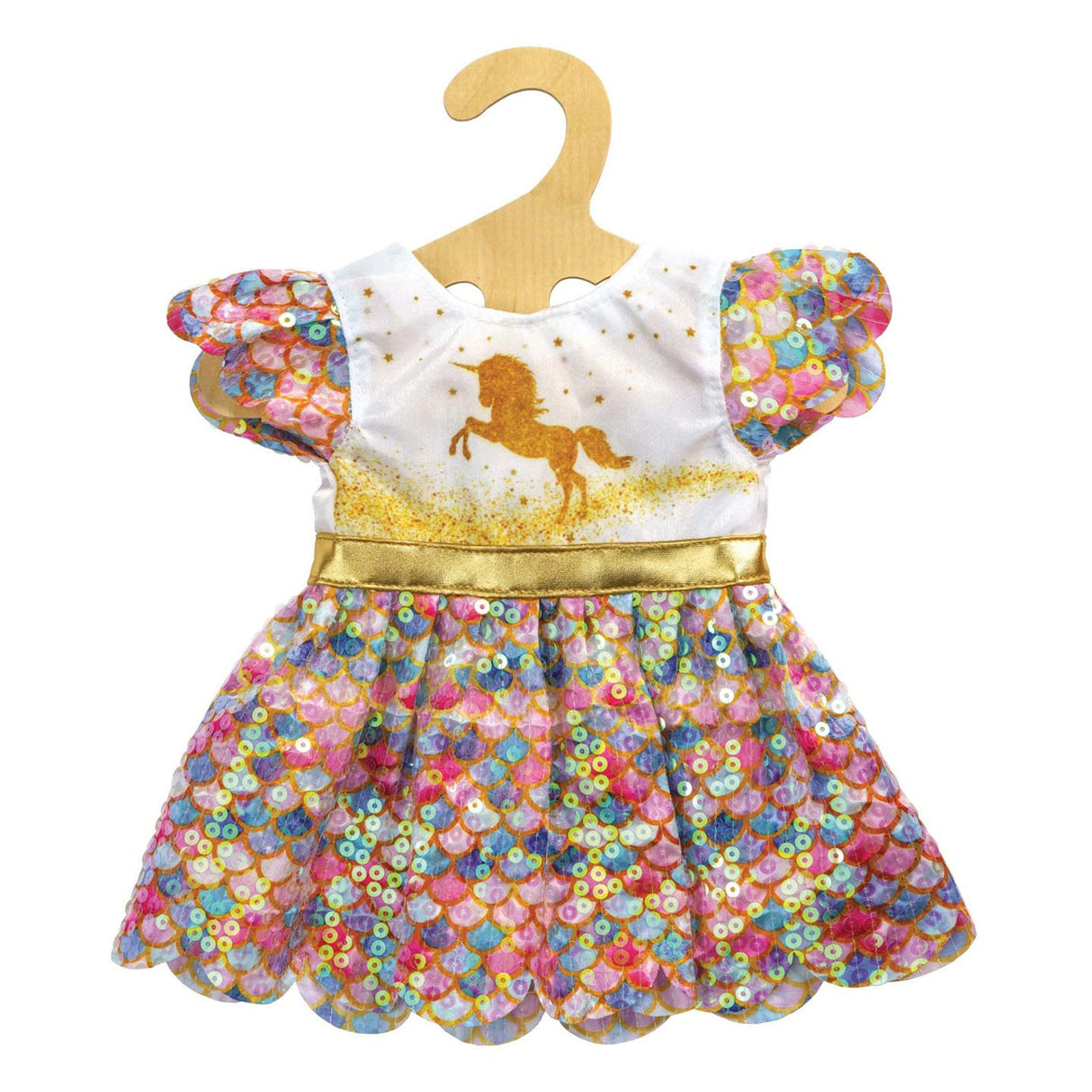 Unicorn Goldy doll dress, 28-35 cm
