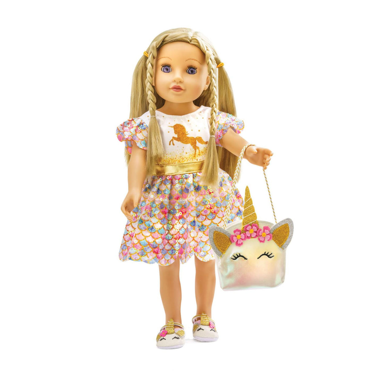 Unicorn Goldy doll dress, 28-35 cm