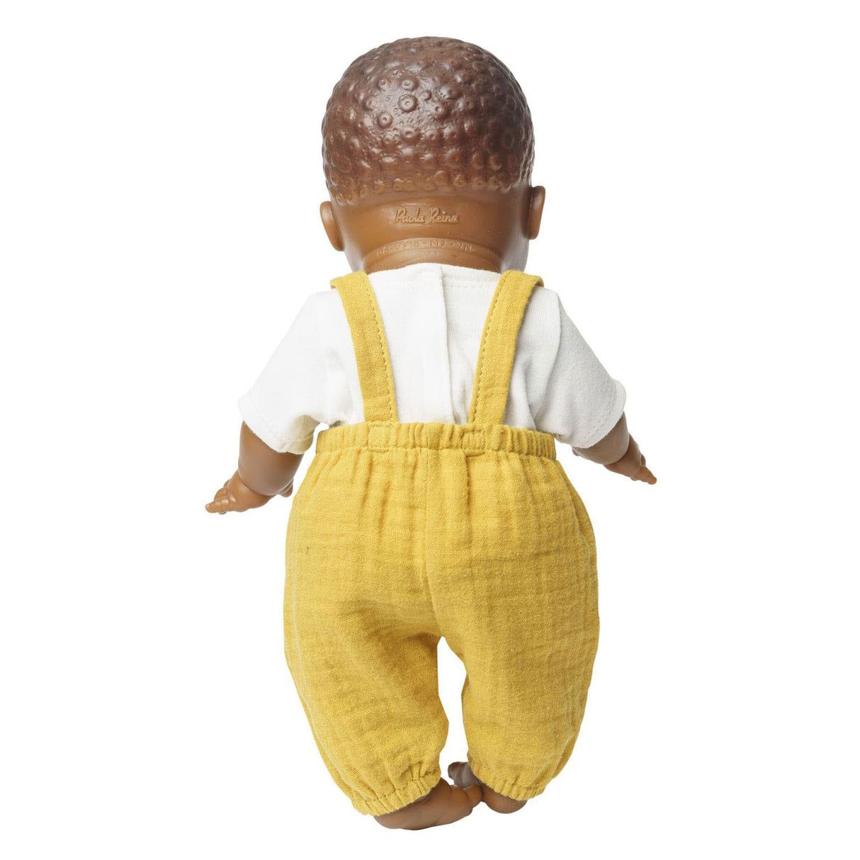 Heless doll dungarees ochre yellow, size 28-35 cm