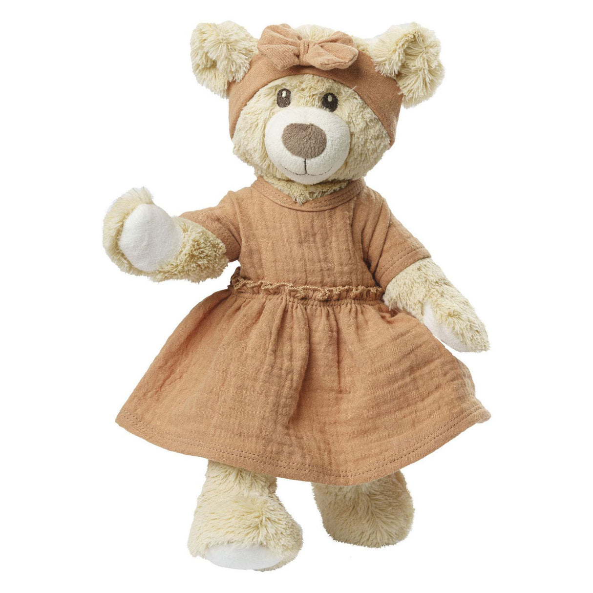 Vestido de muñecas Heless marrón con volantes, 28-35 cm