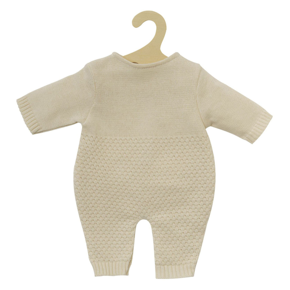 Pletený overal pre bábiky Heless ecru, 28-35 cm