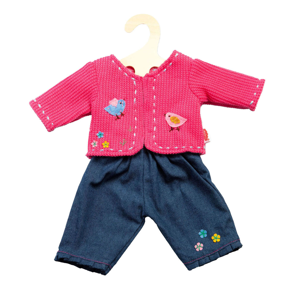 Heless jakna s kavbojkami roza, 28-35 cm