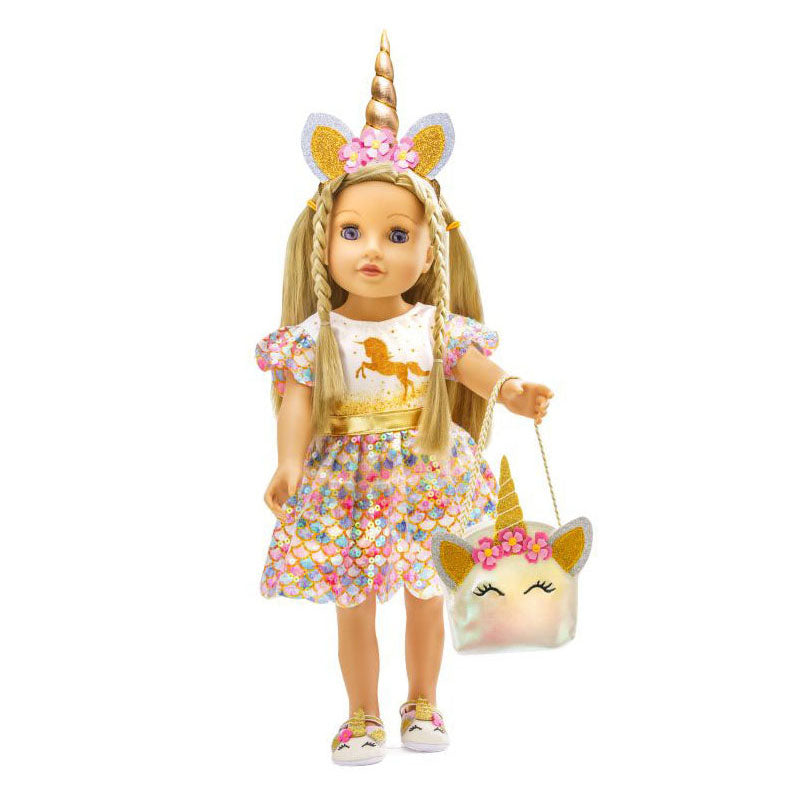 Heless Dolls Accessories Glitter Unicorn Set, 30-34 cm