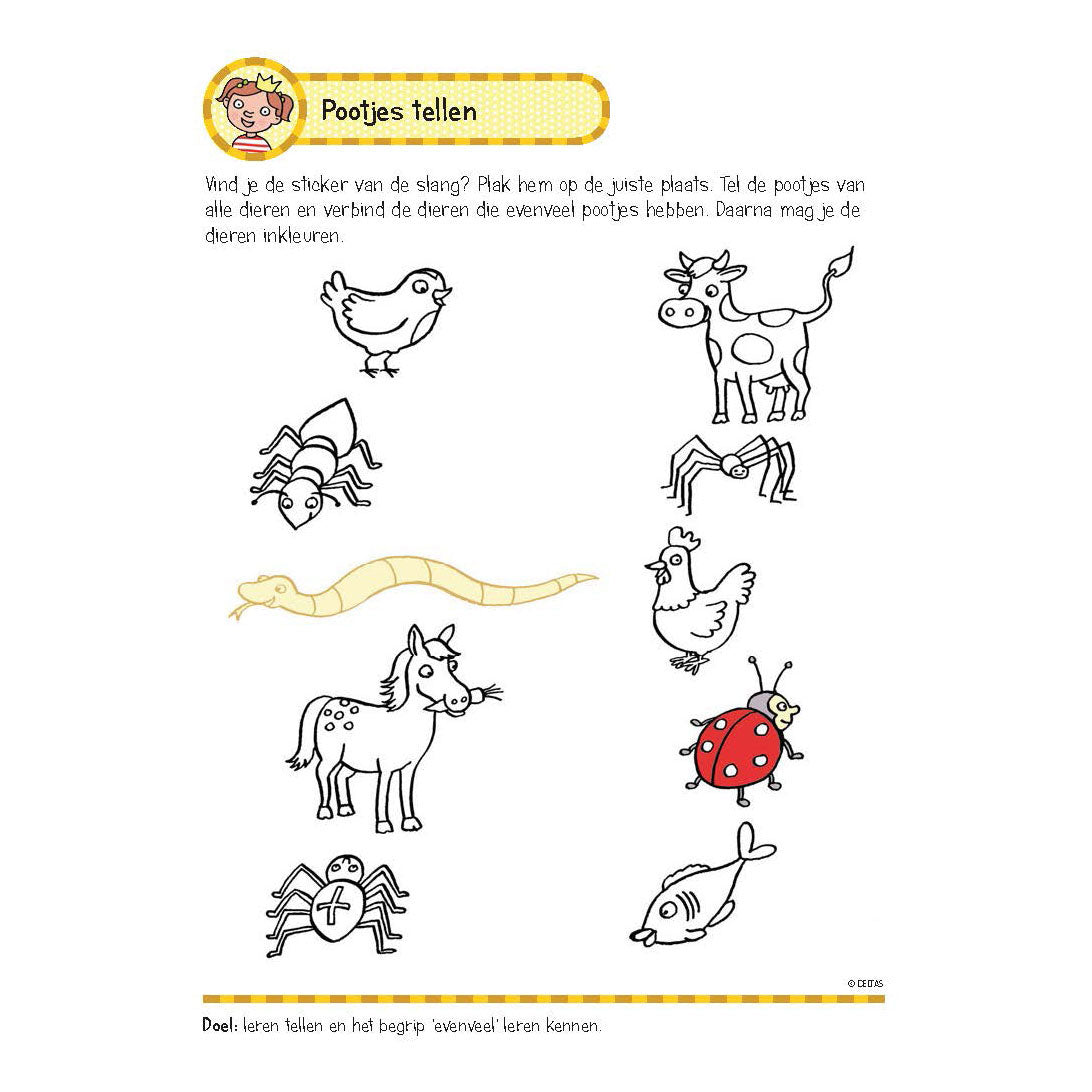 Delta Deltas Exercise With Stickers - First Counting Games (5-6 anni)