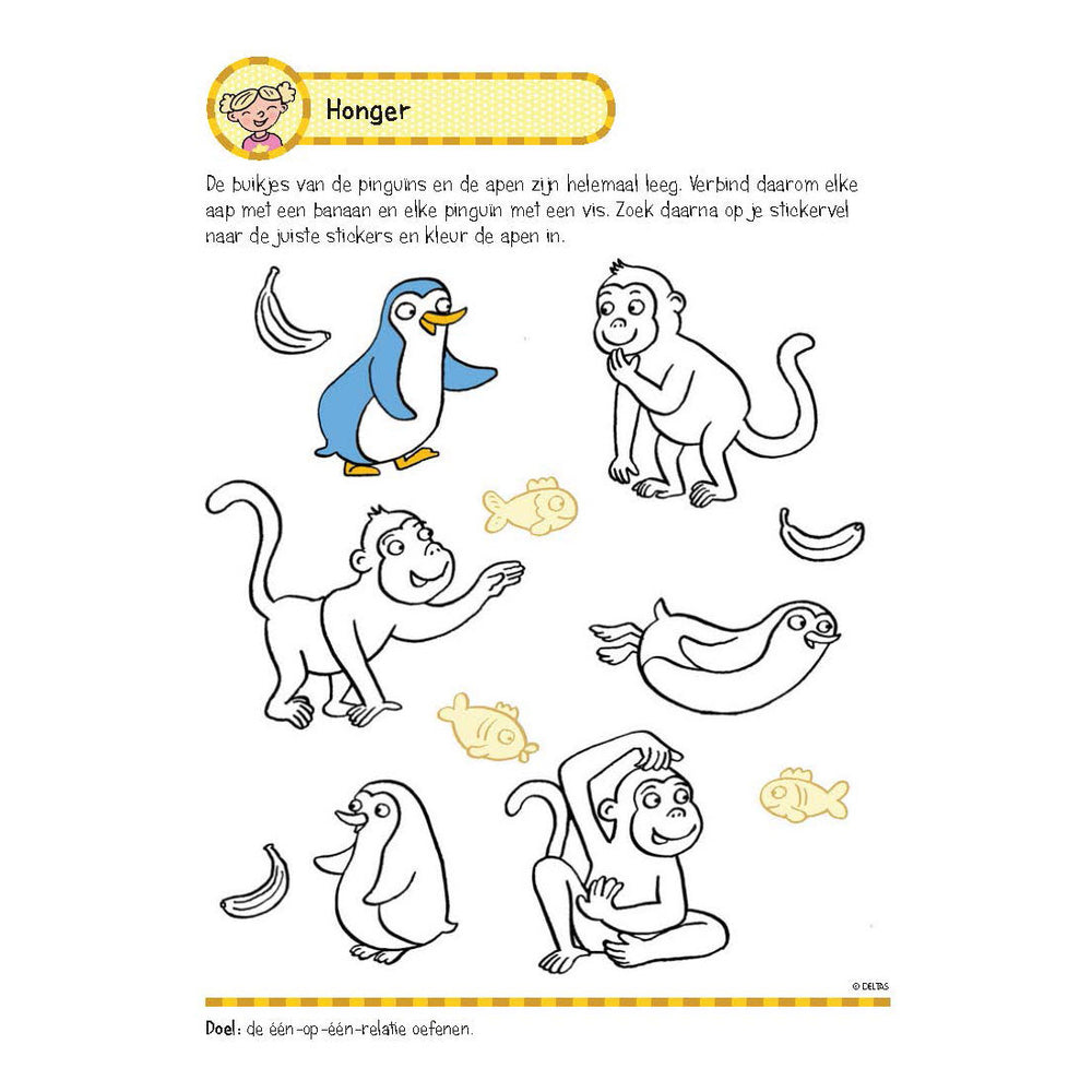 Deltas exercise book with stickers - first counting games (5-6 years)