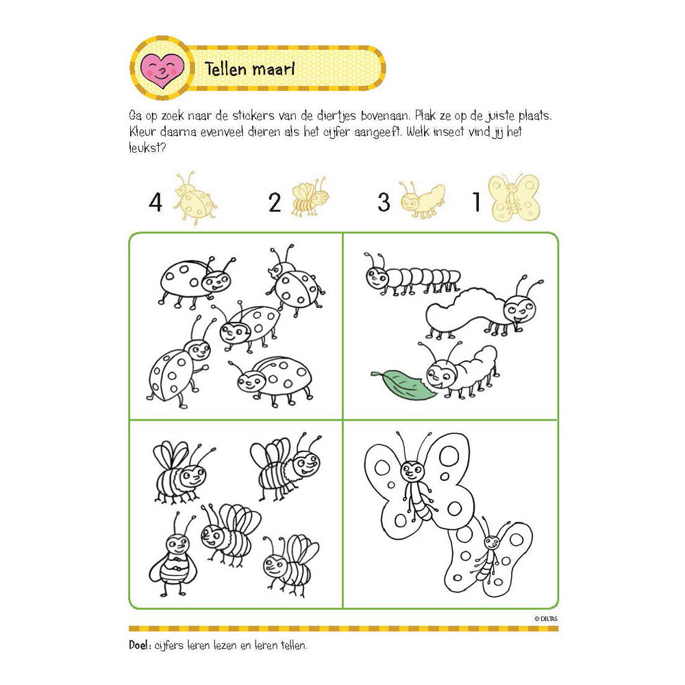 Deltas exercise book with stickers - first counting games (5-6 years)