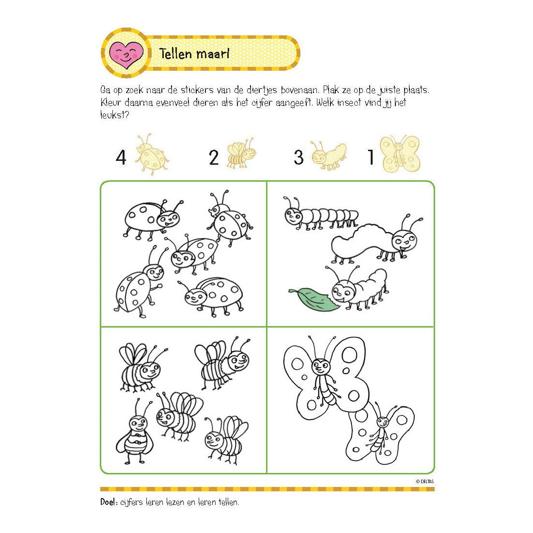Deltas exercise book with stickers - first counting games (5-6 years)