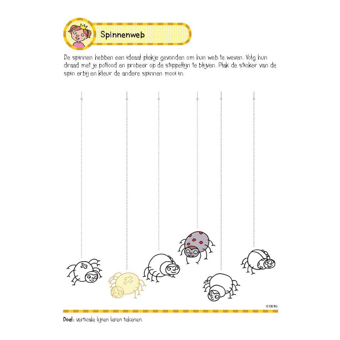 Libro de ejercicios de Deltas con pegatinas - Primeros juegos de escritura (5-6 años)