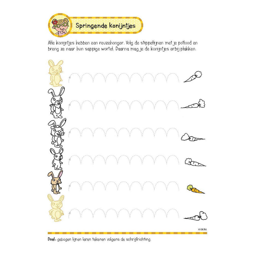 Deltas exercise book with stickers - first writing games (5-6 years)
