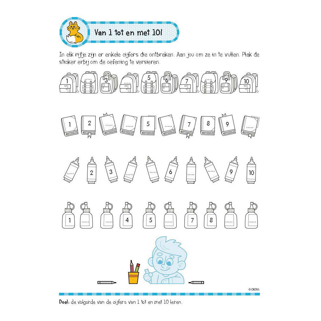 Deltas exercise book with stickers - fun math exercises (ages 6-7)