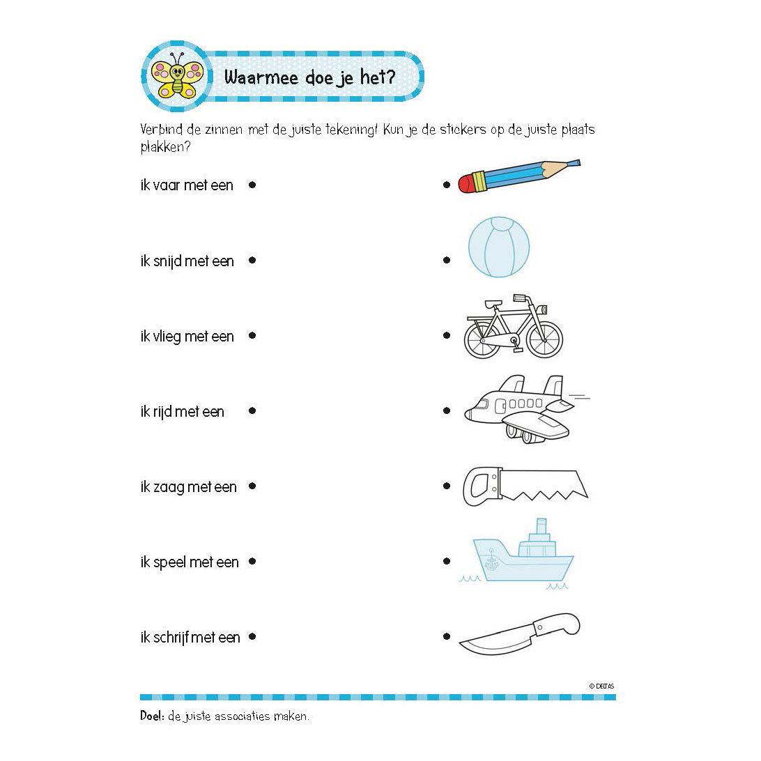Livre d'exercices deltas avec autocollants - beaux exercices de lecture (6-7 ans)