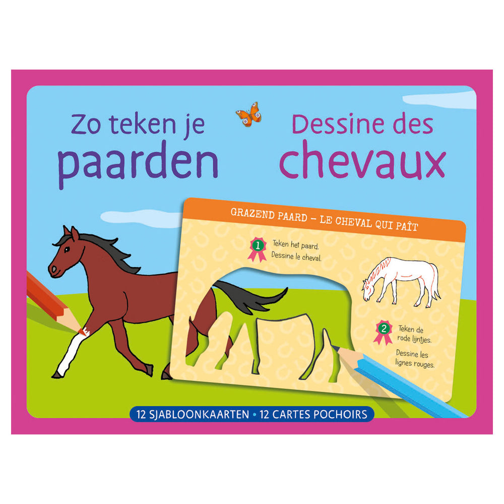 Delta template cards how to draw horses