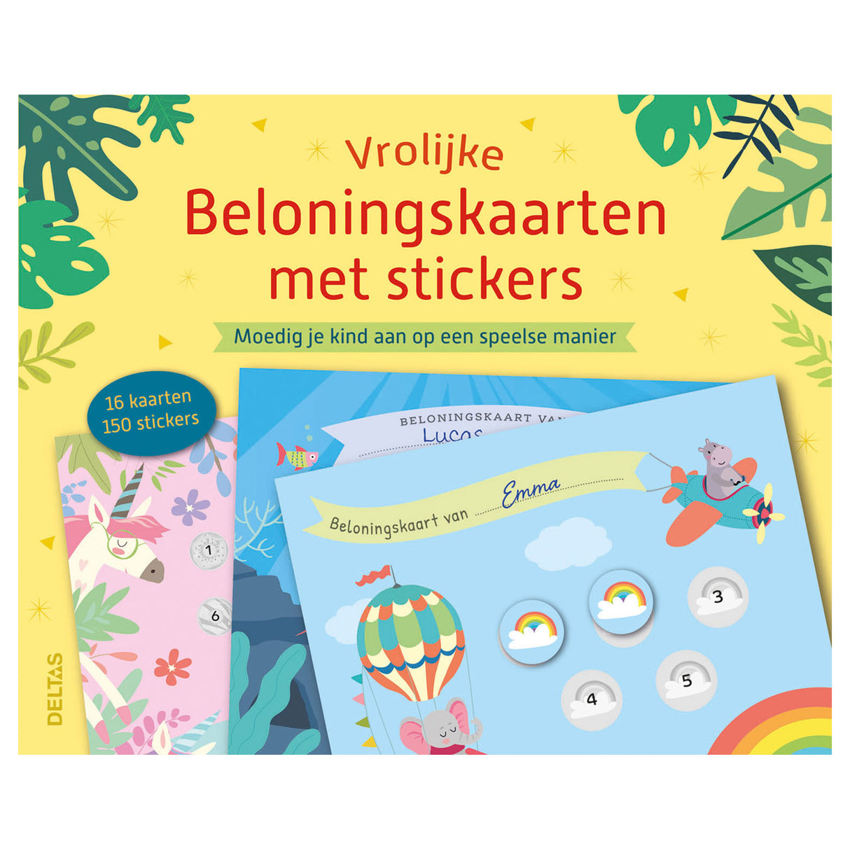 Delta's cheerful reward cards with stickers