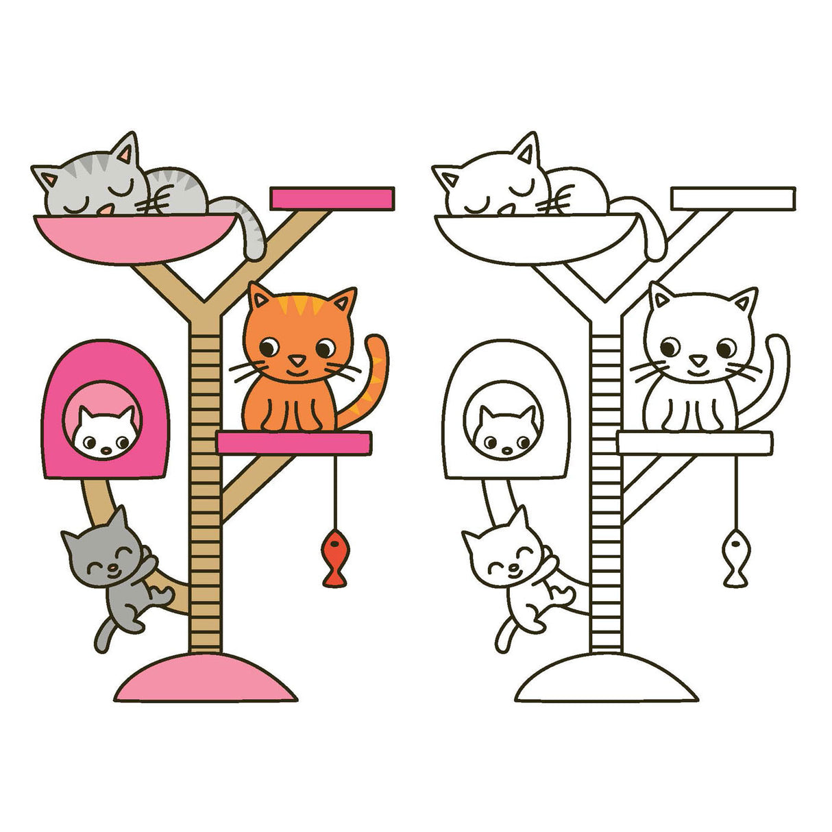 Deltas happy coloring - happy animals