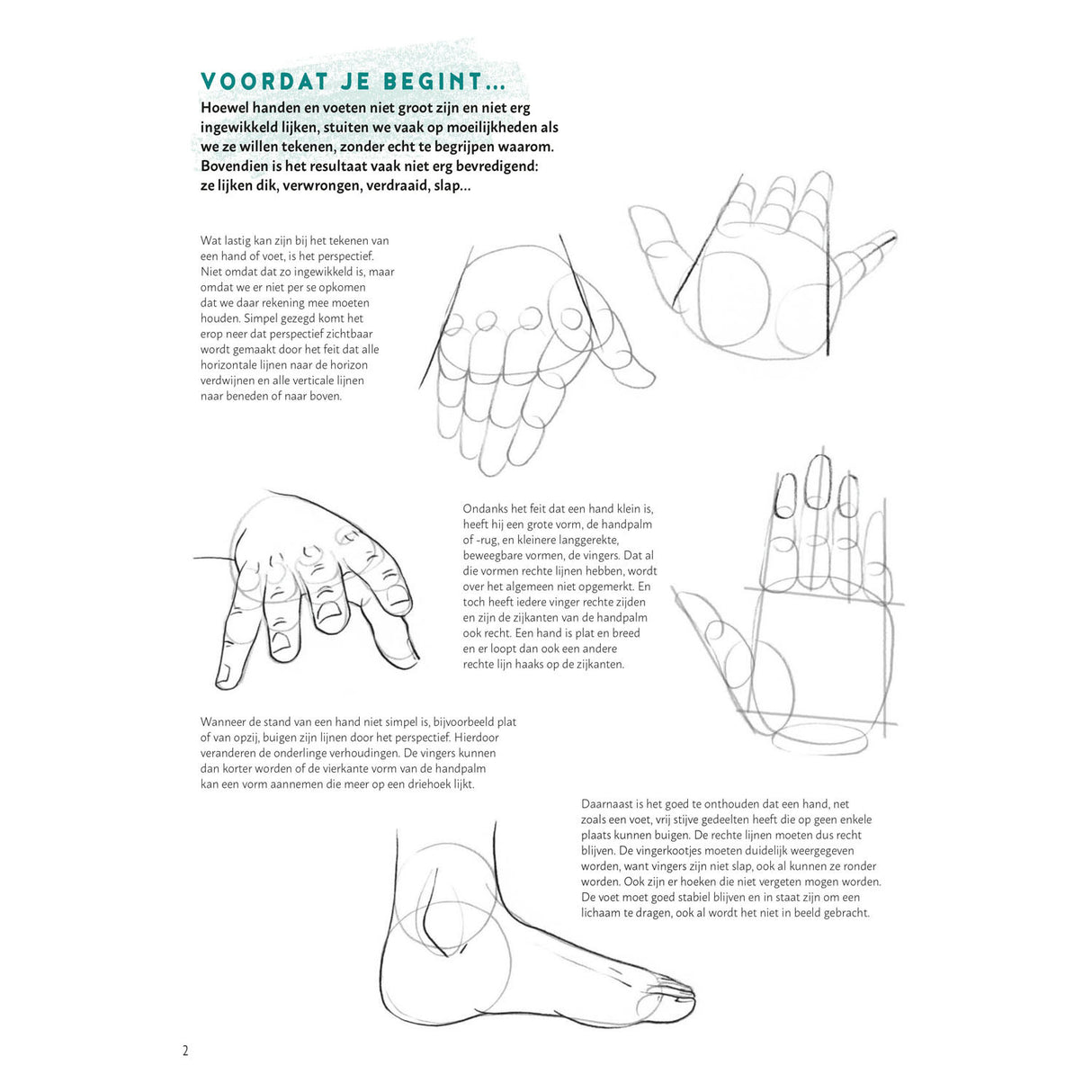 Deltas lär sig att rita händer och fötter steg för steg hobbybok