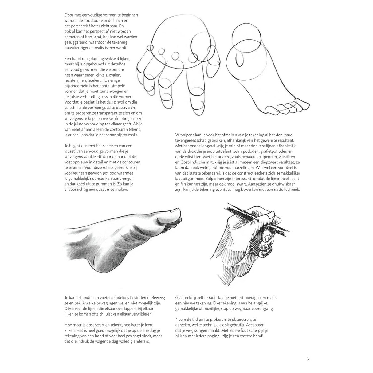 Deltas lär sig att rita händer och fötter steg för steg hobbybok