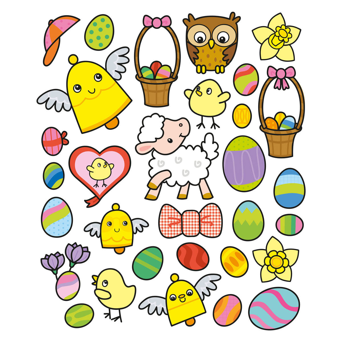 Desfile de pegatinas de Pascua de los deltas