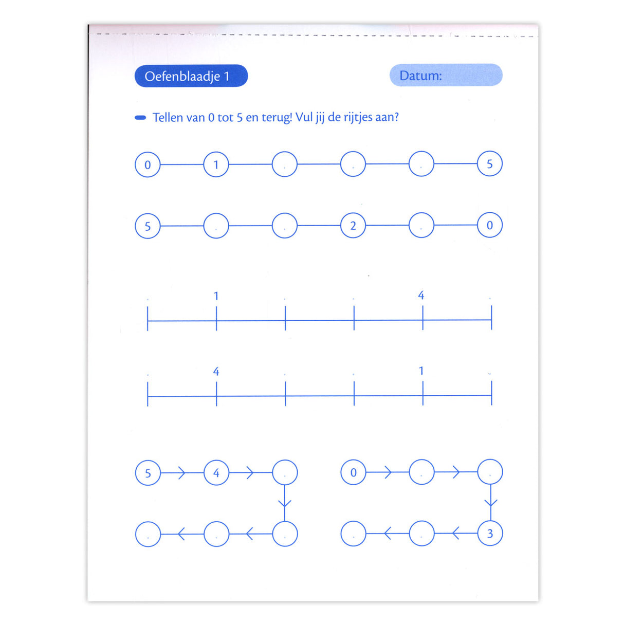 Deltas aritmetiske øvelsesark (6-7 år) første trimester