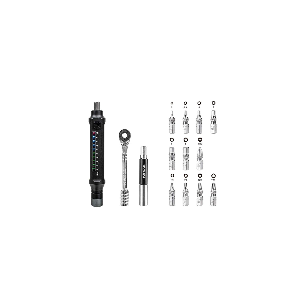 Llave de torque topeak e-torqbar 1-10 nm