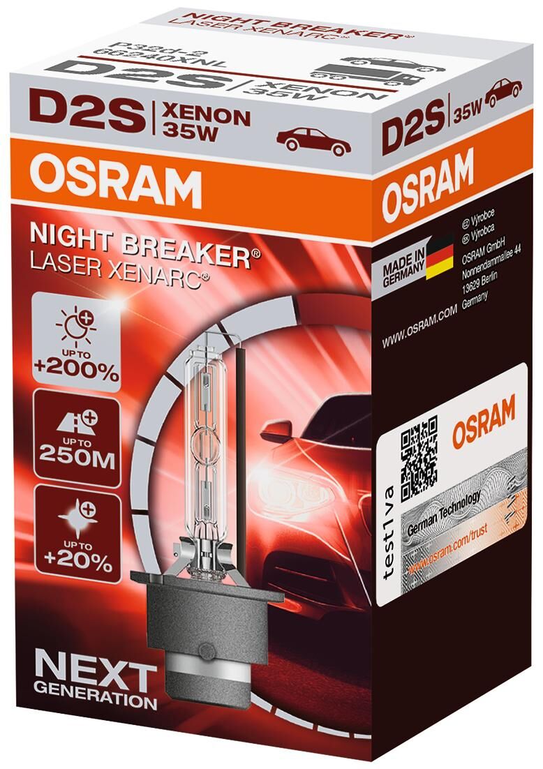 Osram světlomet xenarc noční jistič laser. xenonová výbojka 85v 35w p32d2 xenarc night break