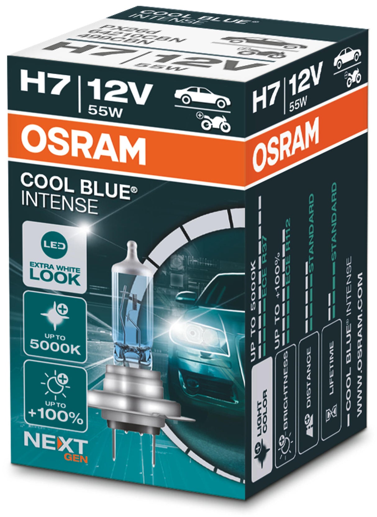 Osram headlamp cool blue intense from lamp h7 55w cool blue intense